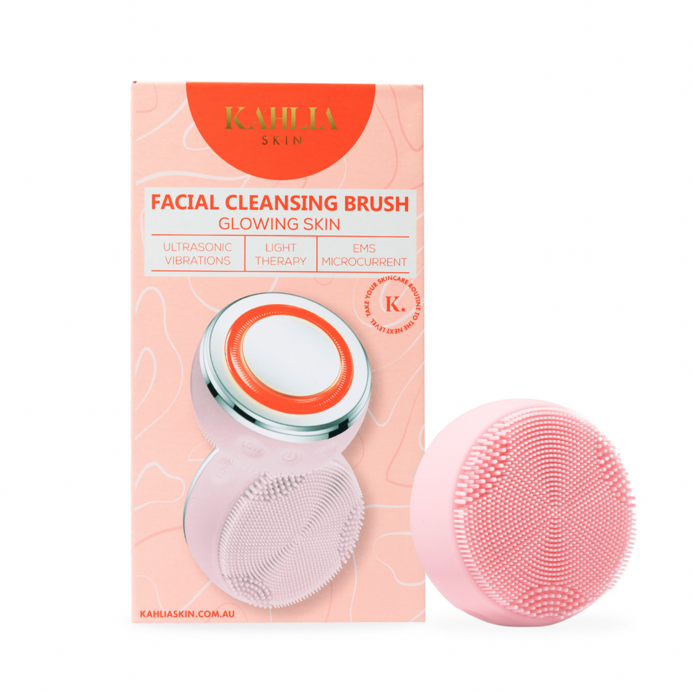 LED Facial Cleansing Brush with EMS Microcurrent